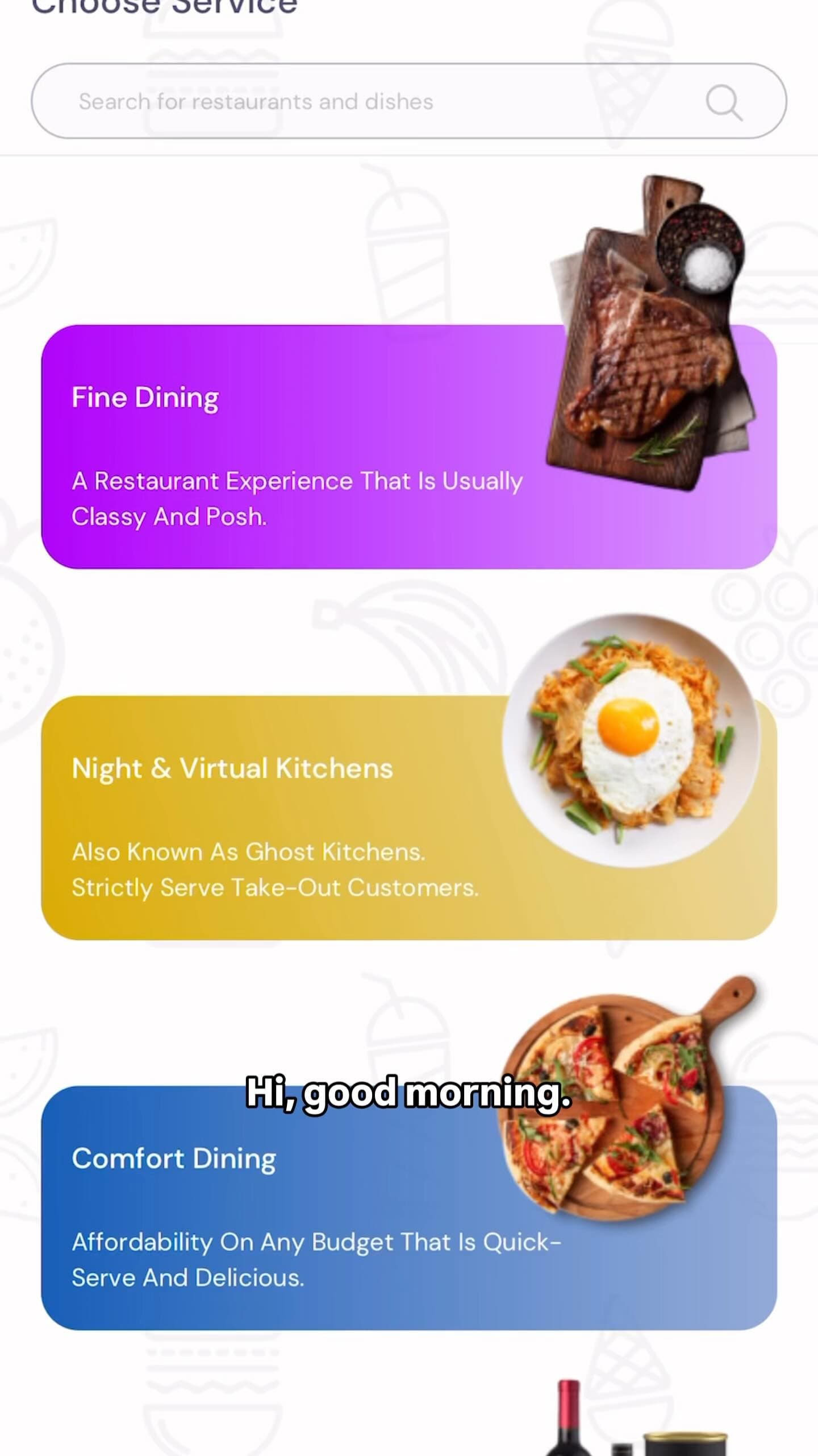 Food delivery celebration